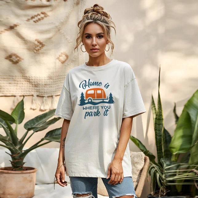 Camiseta Hogar es donde lo estacionas (Subido por el creador)