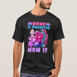 Camiseta Hogar Es Donde Mamá Es La Planta Natural De Los Ho
