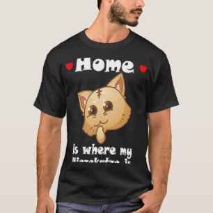 Camiseta Hogar es donde mi gato de alquiler es para animale