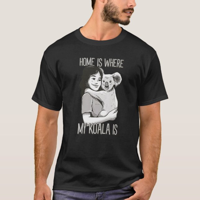 Camiseta Hogar es donde mi Koala es Herbivore Koala (Anverso)