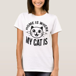 Camiseta Hogar Es Donde Tipografía Personalizada Minim