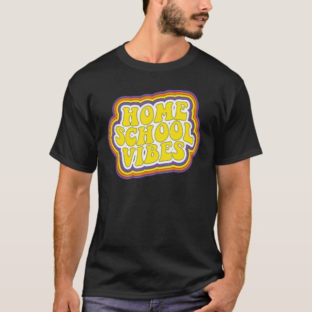 Camiseta Hogar Escuela Vibes Homeschoa Vida Retro Hogar Sch (Anverso)
