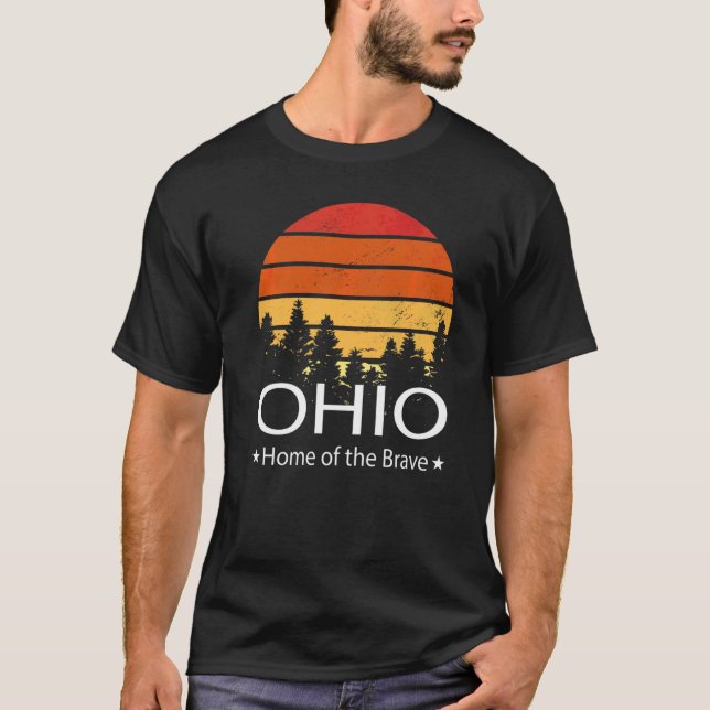 Camiseta Hogar Estatal De Ohio Del Valiente Amor Ohio (Anverso)