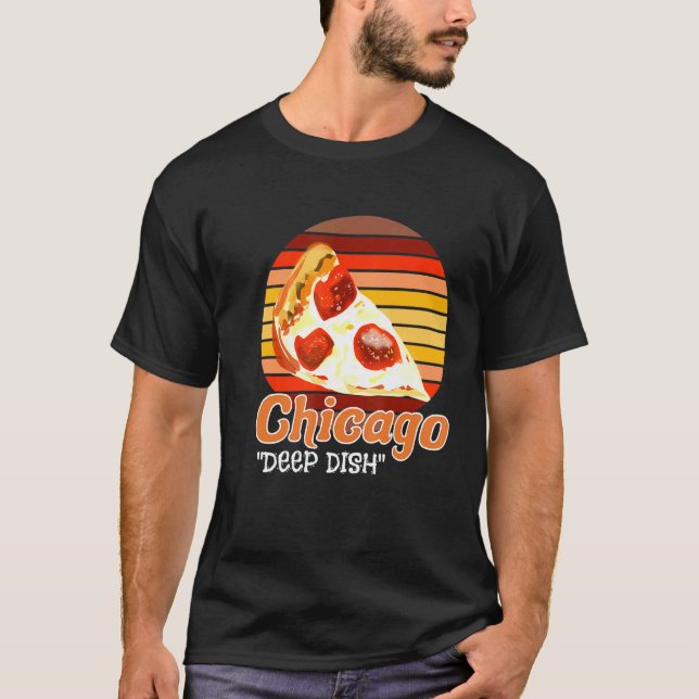 Camiseta Hogar estilo retro Chi Town Wind City Chicago Deep (Anverso)