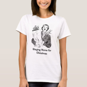 Camiseta Hogar para mujer retro de Navidad / comestibles