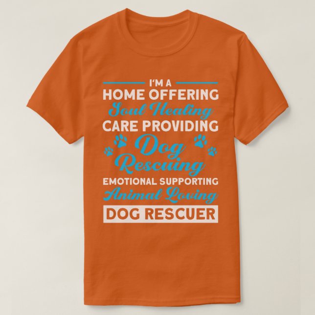 Camiseta Hogar que ofrece a los animales amar al perro resc (Diseño del anverso)