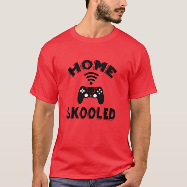 Camiseta Hogar Skooled Tee - Divertido Pun escolar casero m (Anverso)