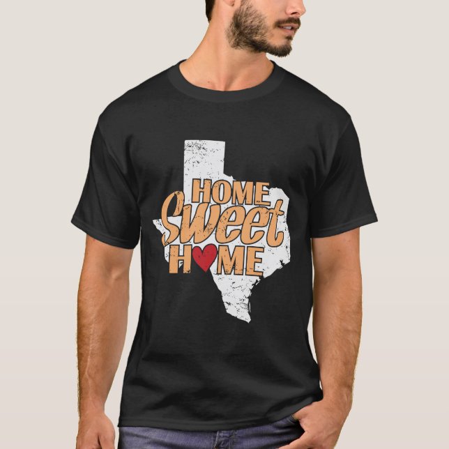 Camiseta Hogar Sweet Home Texas Estados Unidos de América (Anverso)