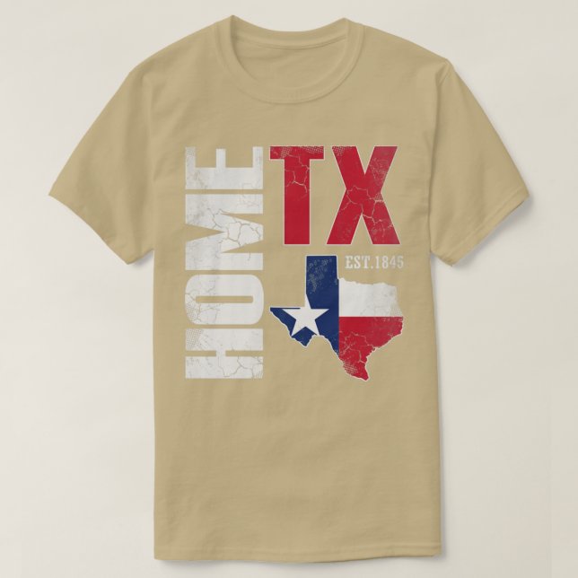 Camiseta Hogar Texas Texan Vintage Love (Diseño del anverso)