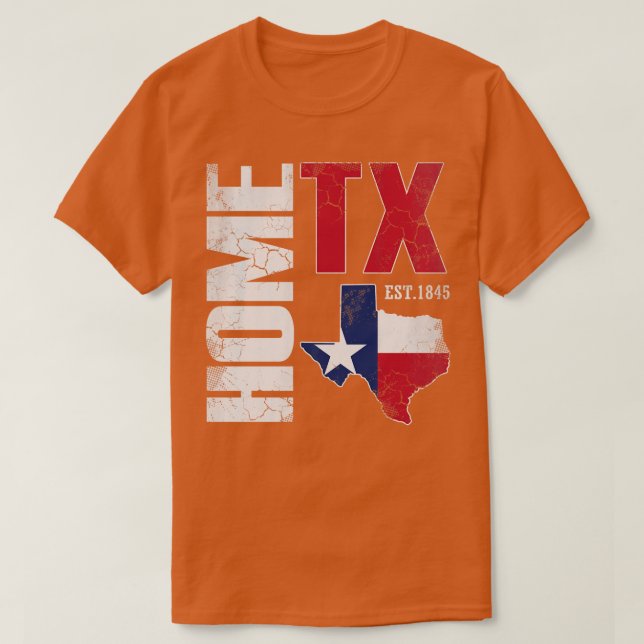 Camiseta Hogar Texas Texan Vintage Love (Diseño del anverso)