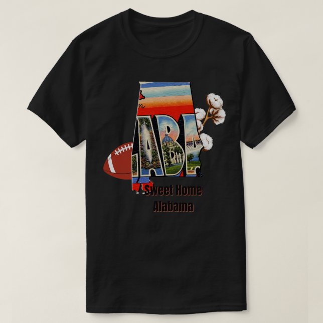 Camiseta Hogar vintage dulce Alabama TShirt (Diseño del anverso)