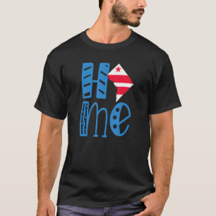 Camiseta Hogar Washington Dc En Cartas De Bloqueo