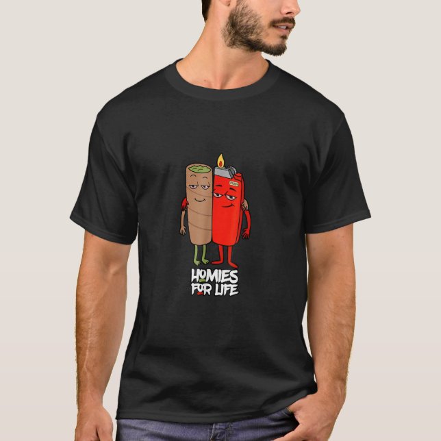 Camiseta Hogares Graciosos Por Vida Weed 5 (Anverso)