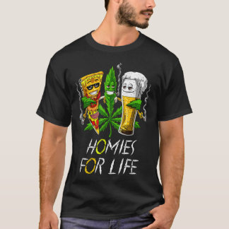 Camiseta Hogares para cerveza de por vida y malezas Pizza C