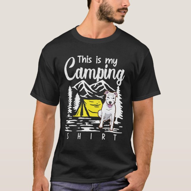 Camiseta Hoguera Pitbull Este Es Mi Camping (Anverso)