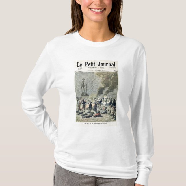 Camiseta Hogueras encendidas para celebrar el solsticio de (Anverso)