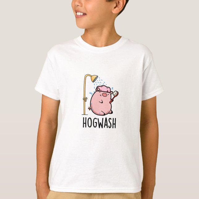 Camiseta Hogwash Funny Pig Pun (Anverso)