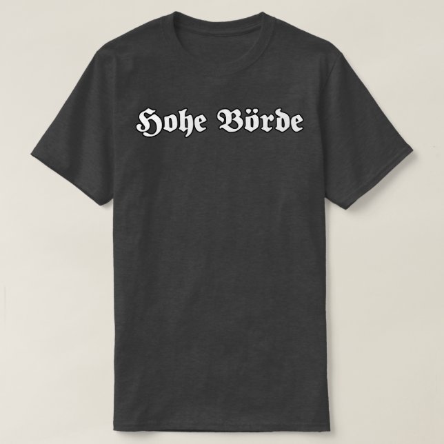 Camiseta Hohe Brde escrito con letra gótica (Diseño del anverso)