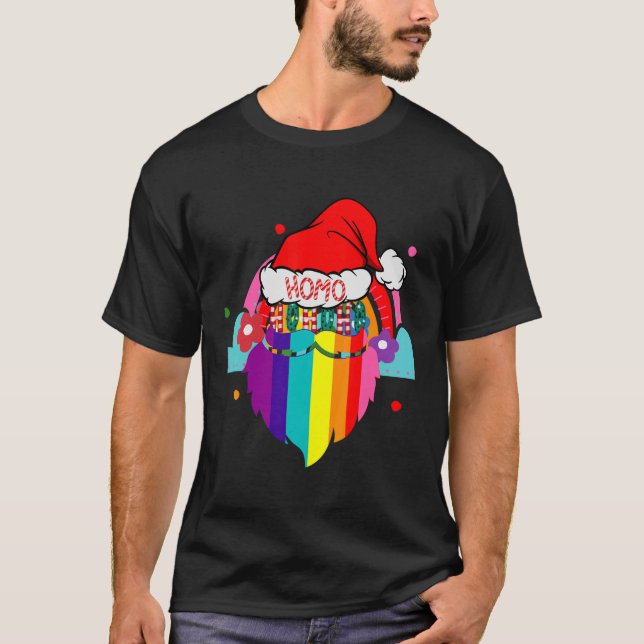 Camiseta Hoho Homo Gay Navidades Santa Hat Cumpleaños Gay S (Anverso)