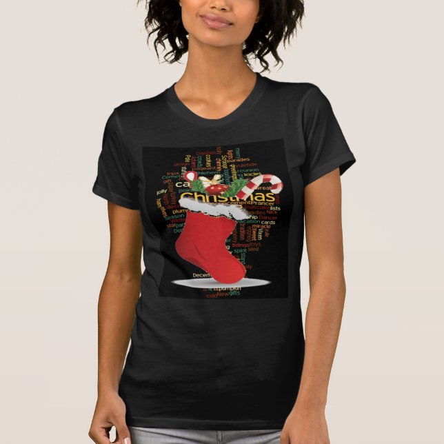 Camiseta ¡HoHoHo! Feliz regalo de Navidad y un feliz año nu (Anverso)