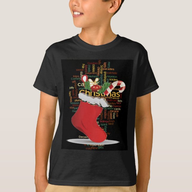 Camiseta ¡HoHoHo! Feliz regalo de Navidad y un feliz año nu (Anverso)
