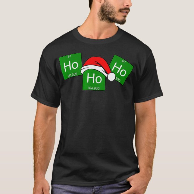 Camiseta HoHoHo Holmium Navidades en química (Anverso)