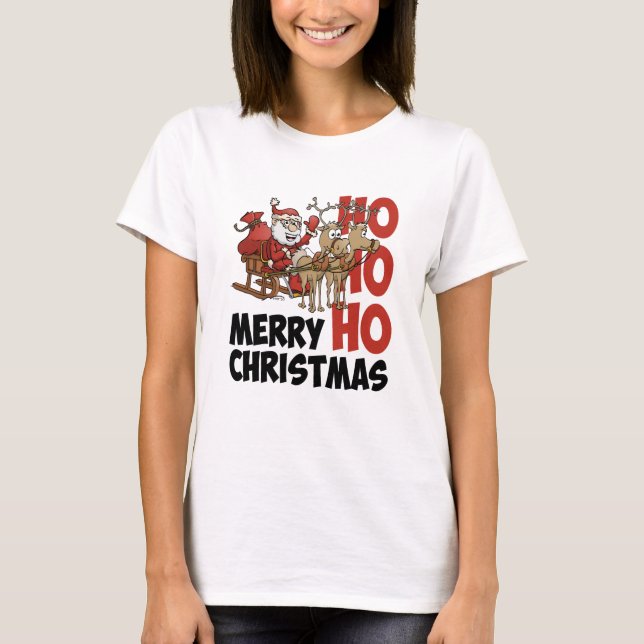 Camiseta Hohoho Merry Christmas.  (Anverso)