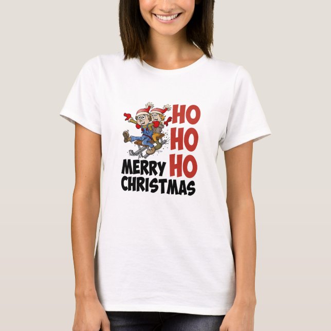 Camiseta Hohoho Merry Christmas. T-shirt (Anverso)