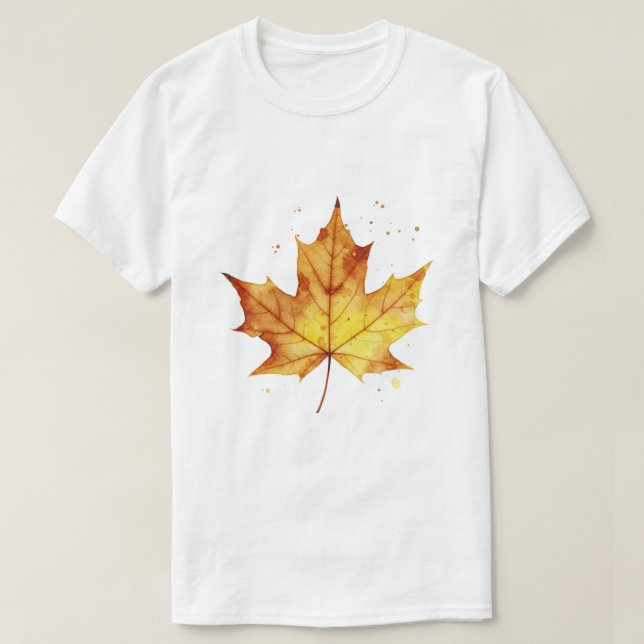 Camiseta Hoja de arce (Diseño del anverso)