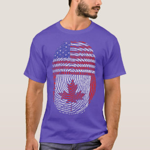Camiseta Hoja de arce canadiense Bandera estadounidense Hue