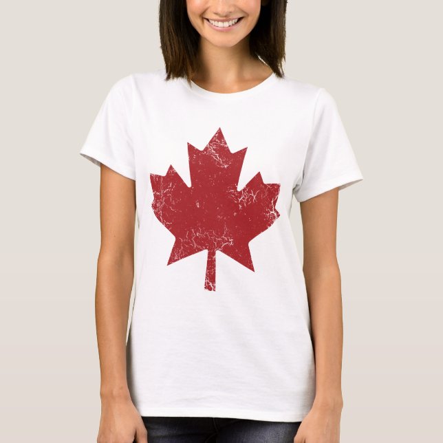 Camiseta Hoja de arce canadiense (con problemas) (Anverso)