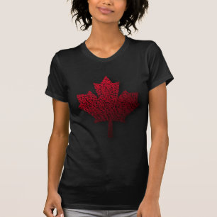 Camiseta Hoja de arce canadiense roja