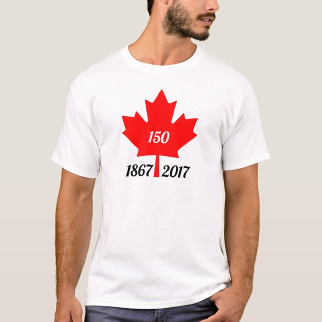 Camiseta Hoja de arce de Canadá 150 en 2017 (Anverso)