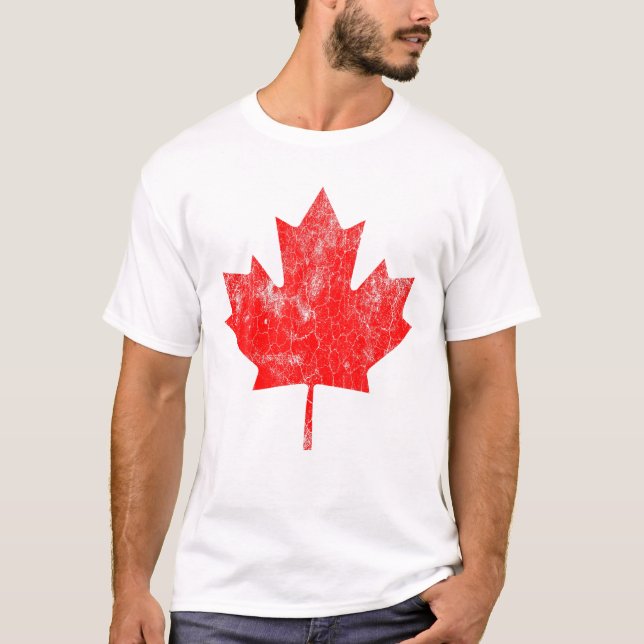 Camiseta Hoja de arce de Canadá - Día de Canadá, Bandera ca (Anverso)