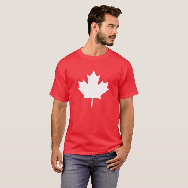 Camiseta Hoja de arce de la bandera de Canadá (Anverso completo)