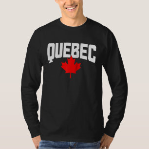 Camiseta Hoja de Arce de Quebec Canadá Bandera Canadiense O