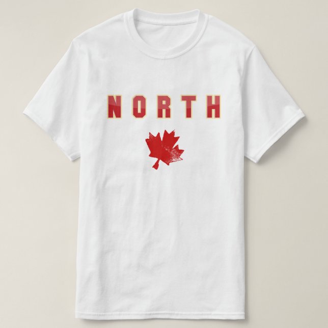 Camiseta Hoja de arce del norte (Diseño del anverso)