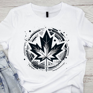 Camiseta Hoja de arce geométrica moderna