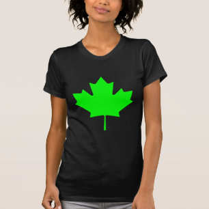 Camiseta Hoja de arce LtTransp verde los regalos de Zazzle