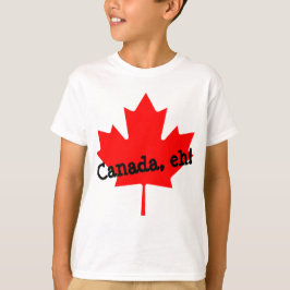 Camiseta ¡Hoja de arce roja brillante grande Canadá eh!