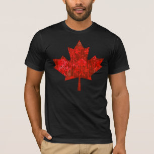 Camiseta Hoja de arce urbana sucia del día de Canadá