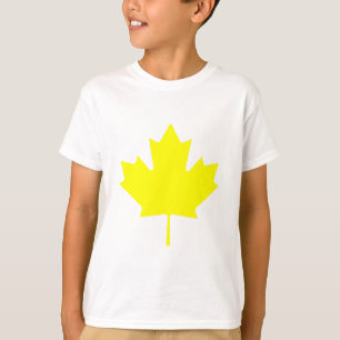 Camiseta Hoja de arce YellowTransp los regalos de Zazzle