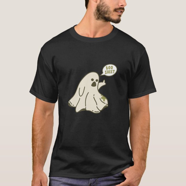 Camiseta Hoja De Boo - Fantasma Sacástica Graciosa (Anverso)