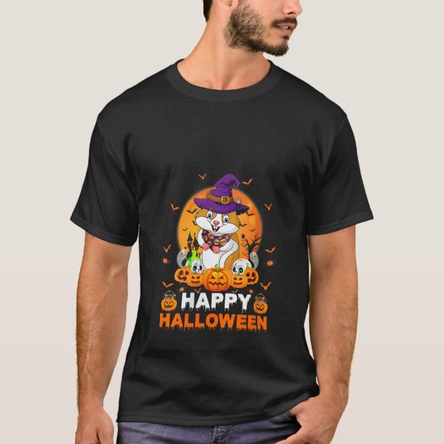 Camiseta Hoja De Bote Espinoso Calabaza De Fantasma Hombro  (Anverso)