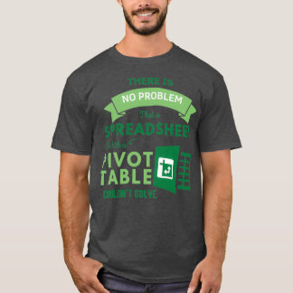 Camiseta Hoja De Cálculo Con Un Problema De Solución De Pro