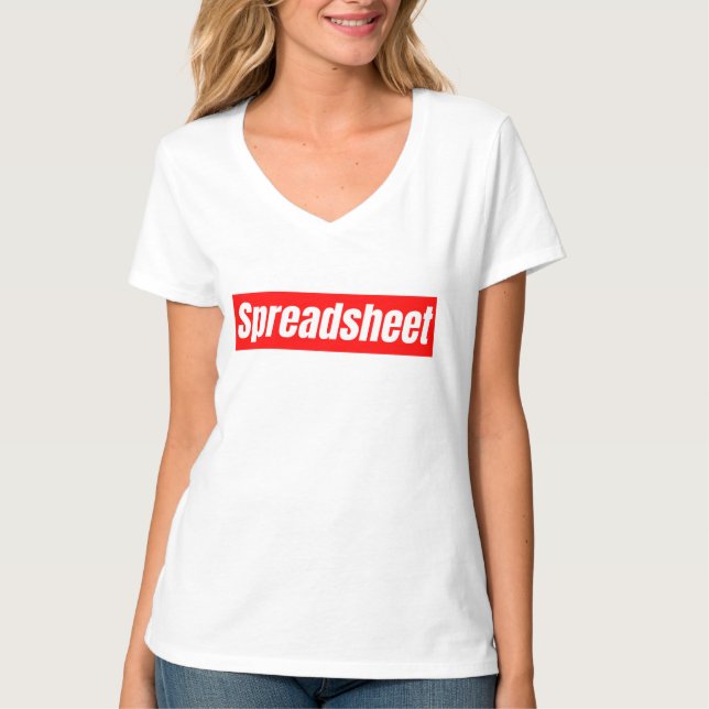 Camiseta Hoja de cálculo - Contable divertido (Anverso)