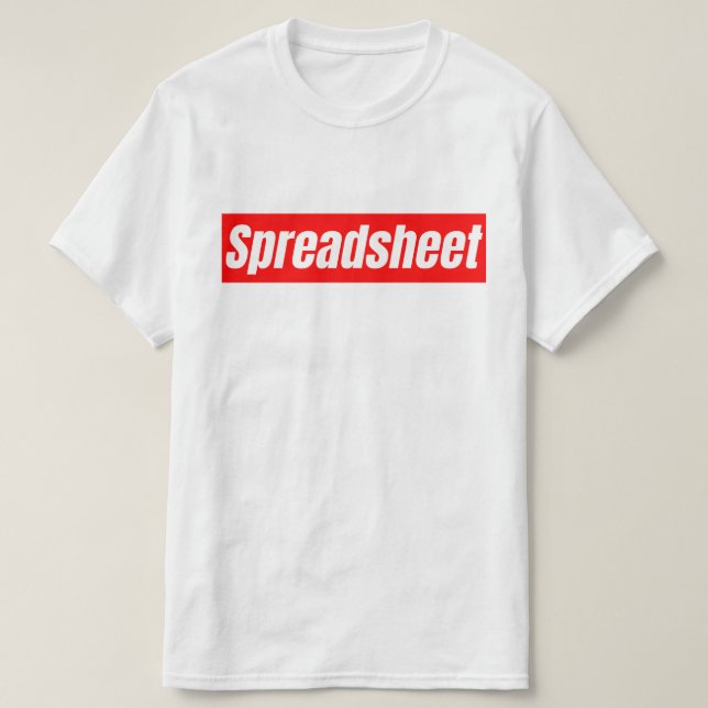 Camiseta Hoja de cálculo - Contable divertido (Diseño del anverso)