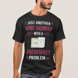 Camiseta Hoja de cálculo de bebedor de vino Hojas de cálcul