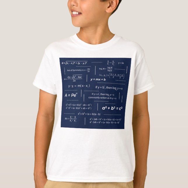 Camiseta Hoja de cálculo de las fórmulas matemáticas (Anverso)