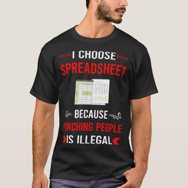 Camiseta Hoja de cálculo de puñetazos (Anverso)